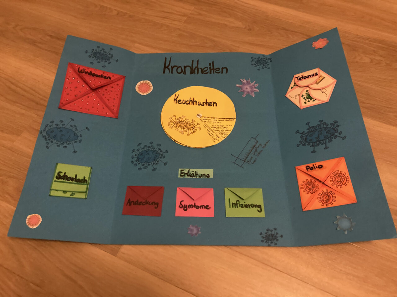 Wir erstellen Lapbooks zum Thema "Infektionskrankheiten"